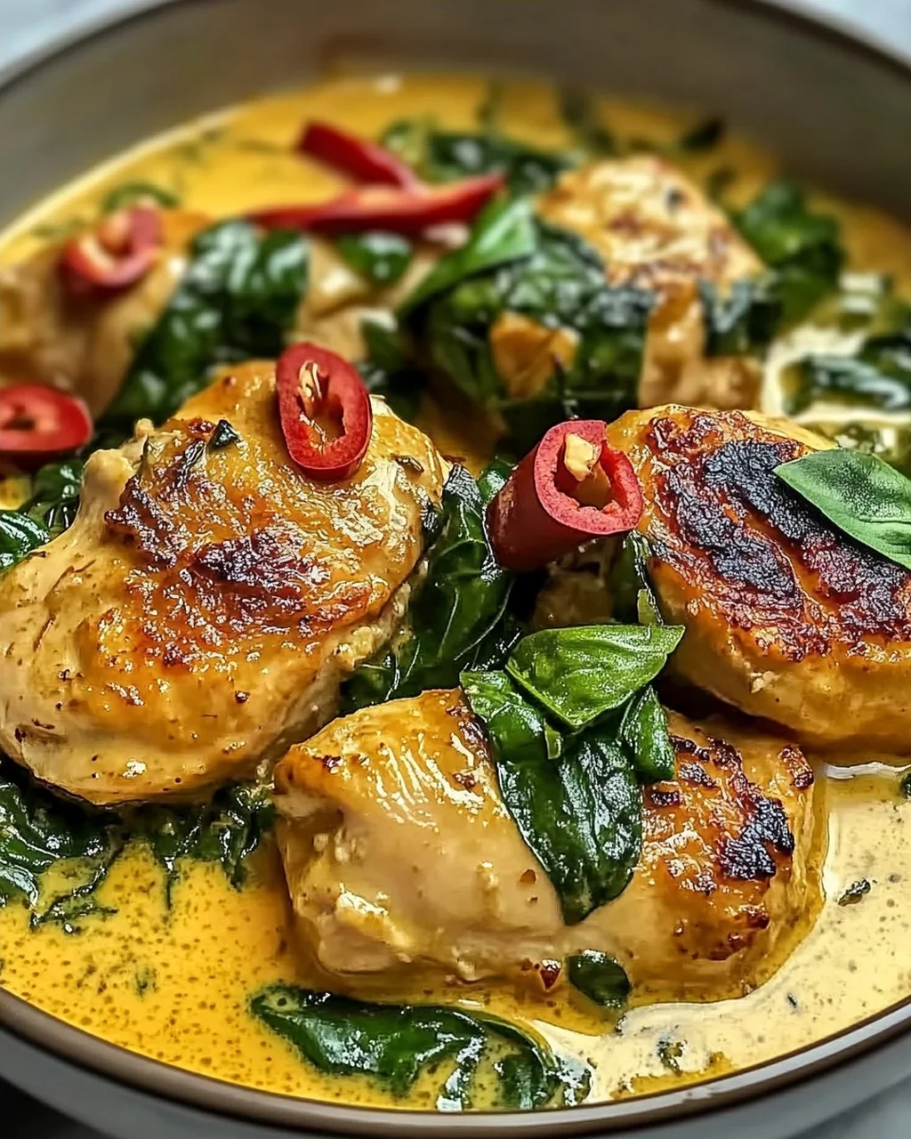 Zitronengras-Hühnchen mit thailändischer Kokosnuss-Curry